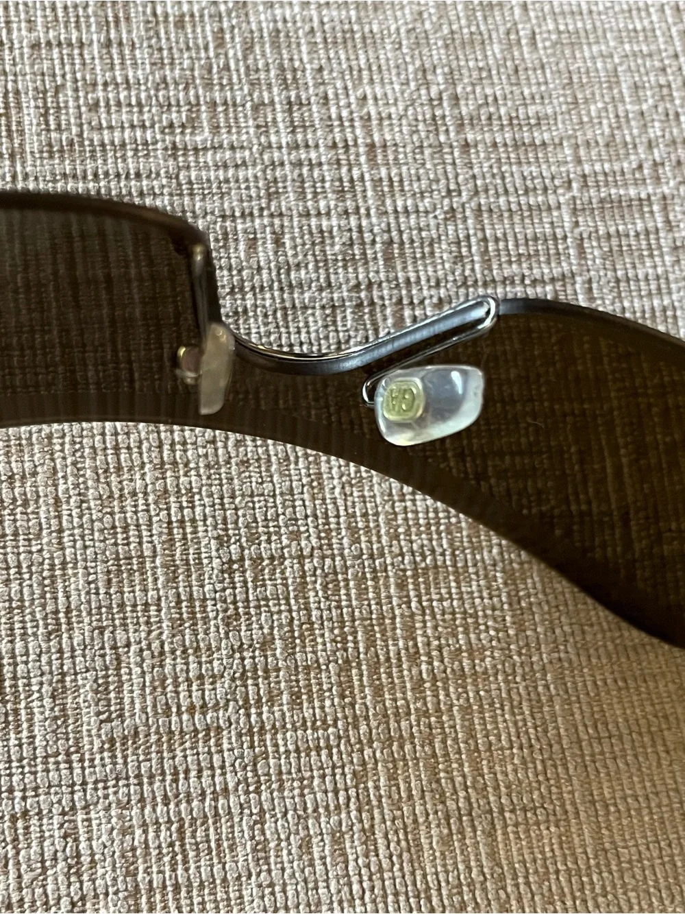 Giorgio Armani Vintage Rimless Shield Sunglasses Y2K Made In Italy
